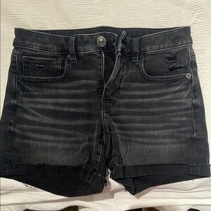 Black Denim Women's Shorts
